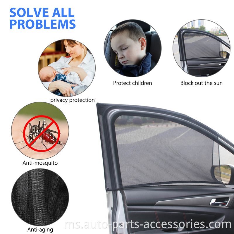 2 pcs musim panas musim panas panas tingkap belakang cermin depan matahari sunshade kereta dengan laser